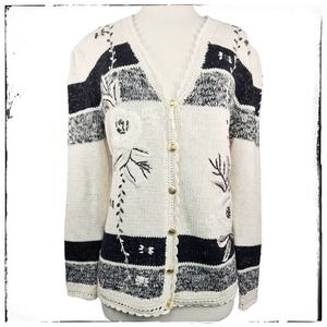 Vintage S.G.G.S. 90's Y2k Mom Grandma Embellished Sweater Sz Medium